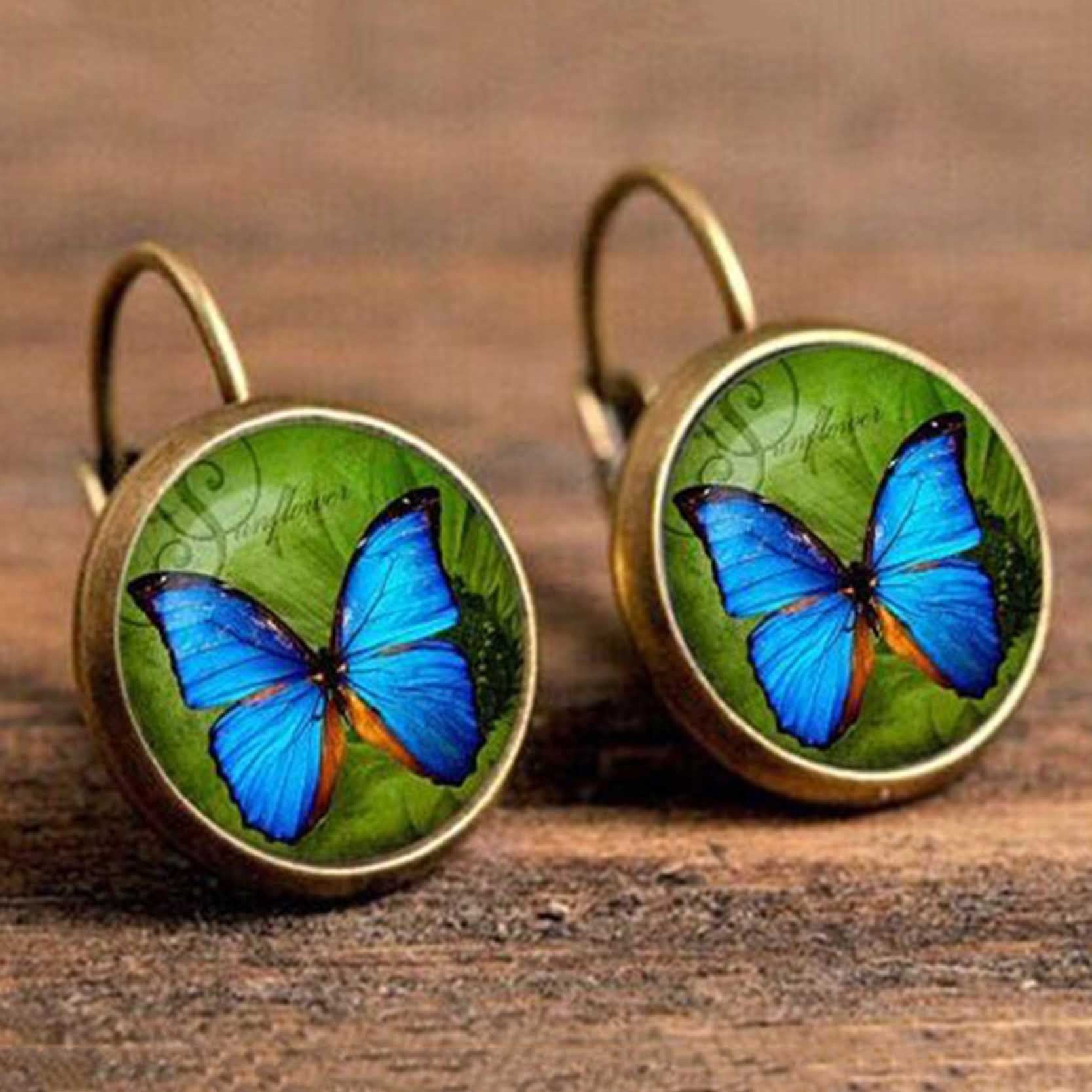 Wholesale  New exquisite retro time gemstone mandala pattern earrings earrings